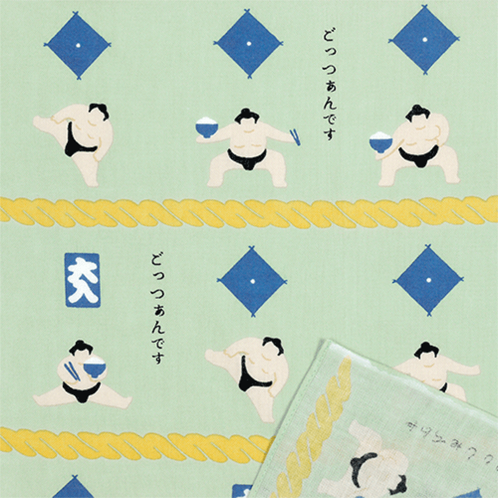 Tenugui Handkerchief - Sumo Gottsandesu