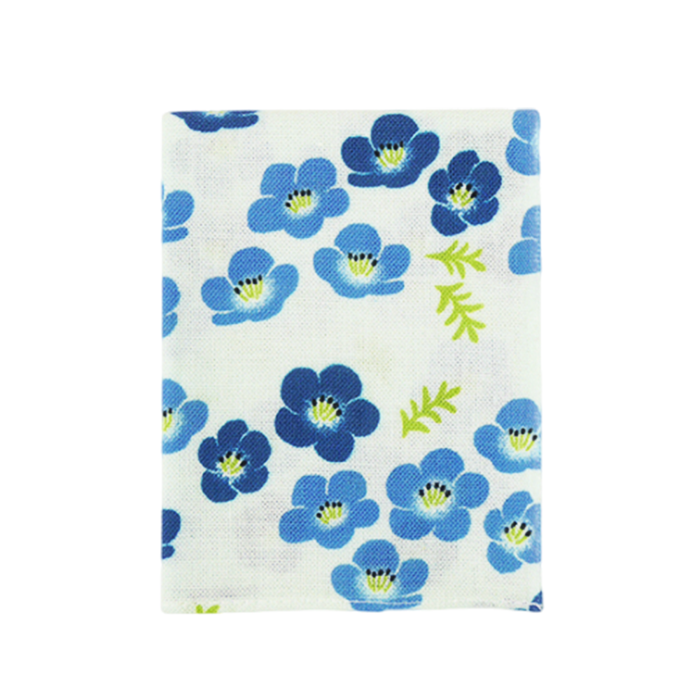 Tenugui Handkerchief - Flowers Blue