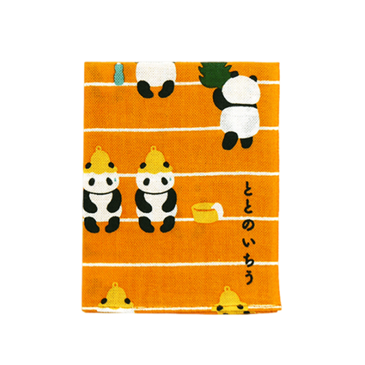 Tenugui Handkerchief - Panda in Sauna