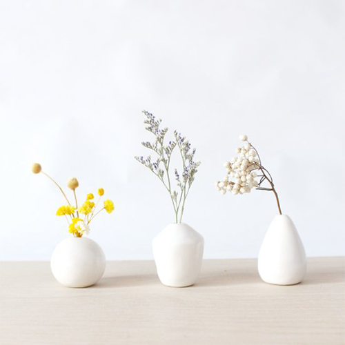 Tiny Vase - Drop White