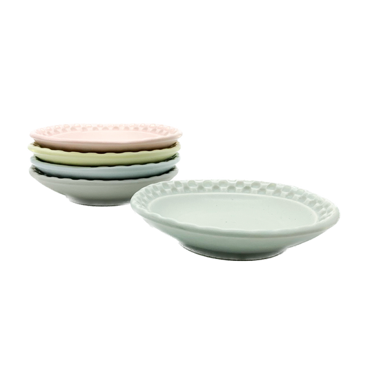 Milky Coloured Small Plates 9.9cm (Set of Five)