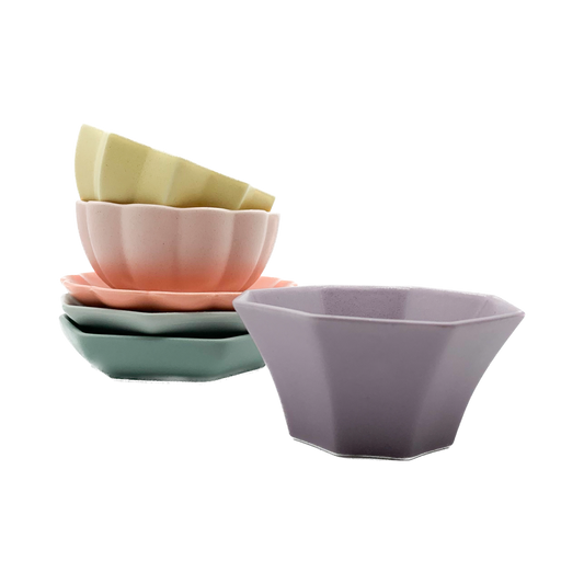 Yoyoka Set of Small Plates and Bowls (Set of Six)