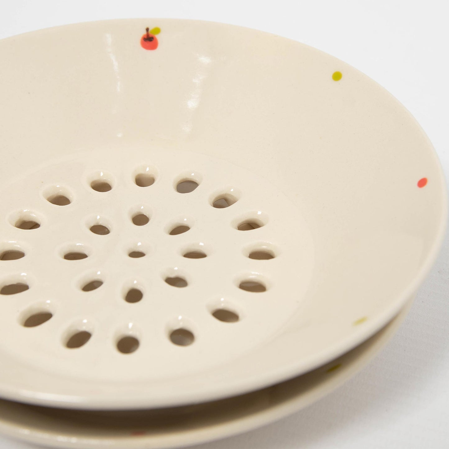 Mini Colander with Plate - Apple