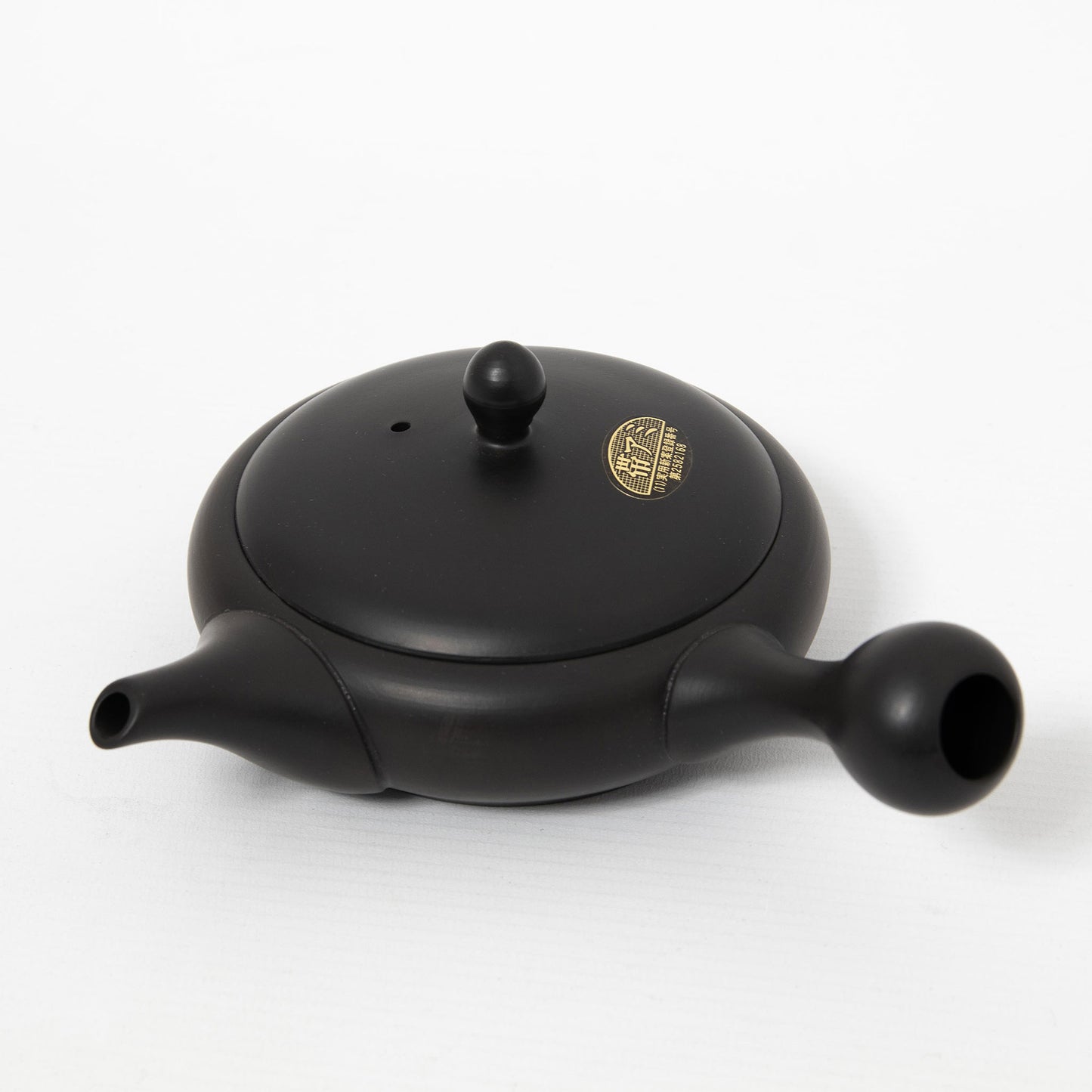 Kyusu-style Black Mud Oval Teapot