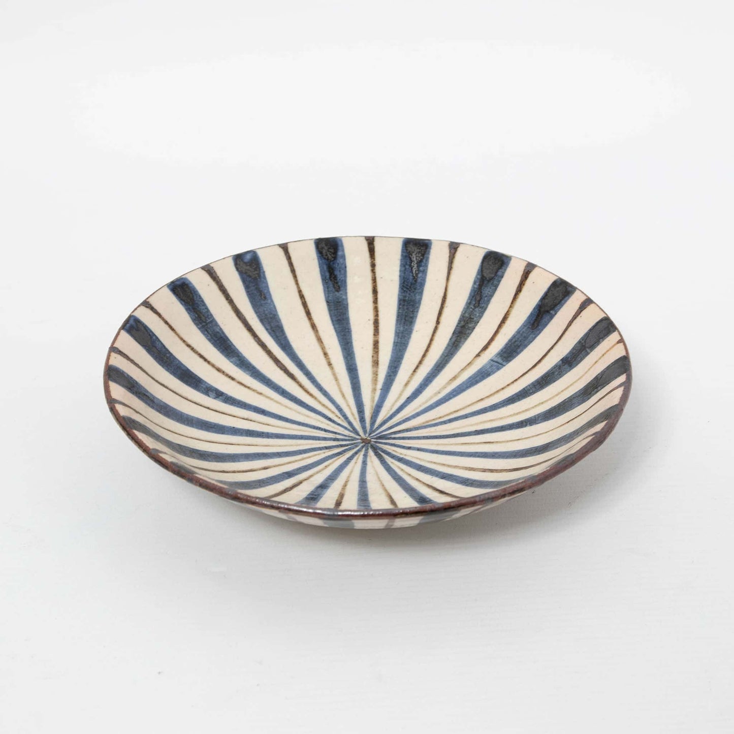 Shallow Bowl Two-Tone Tokusa Blue 18.2cm