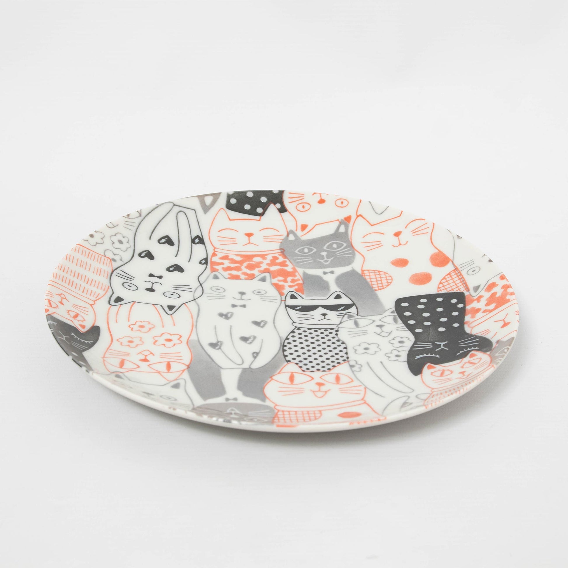 Dinner Plate Cat Red 23.5cm