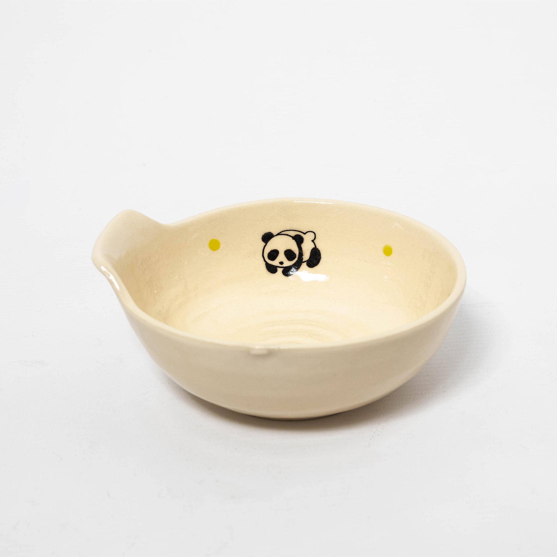 Tab Handle Shallow Bowl - Panda Yellow