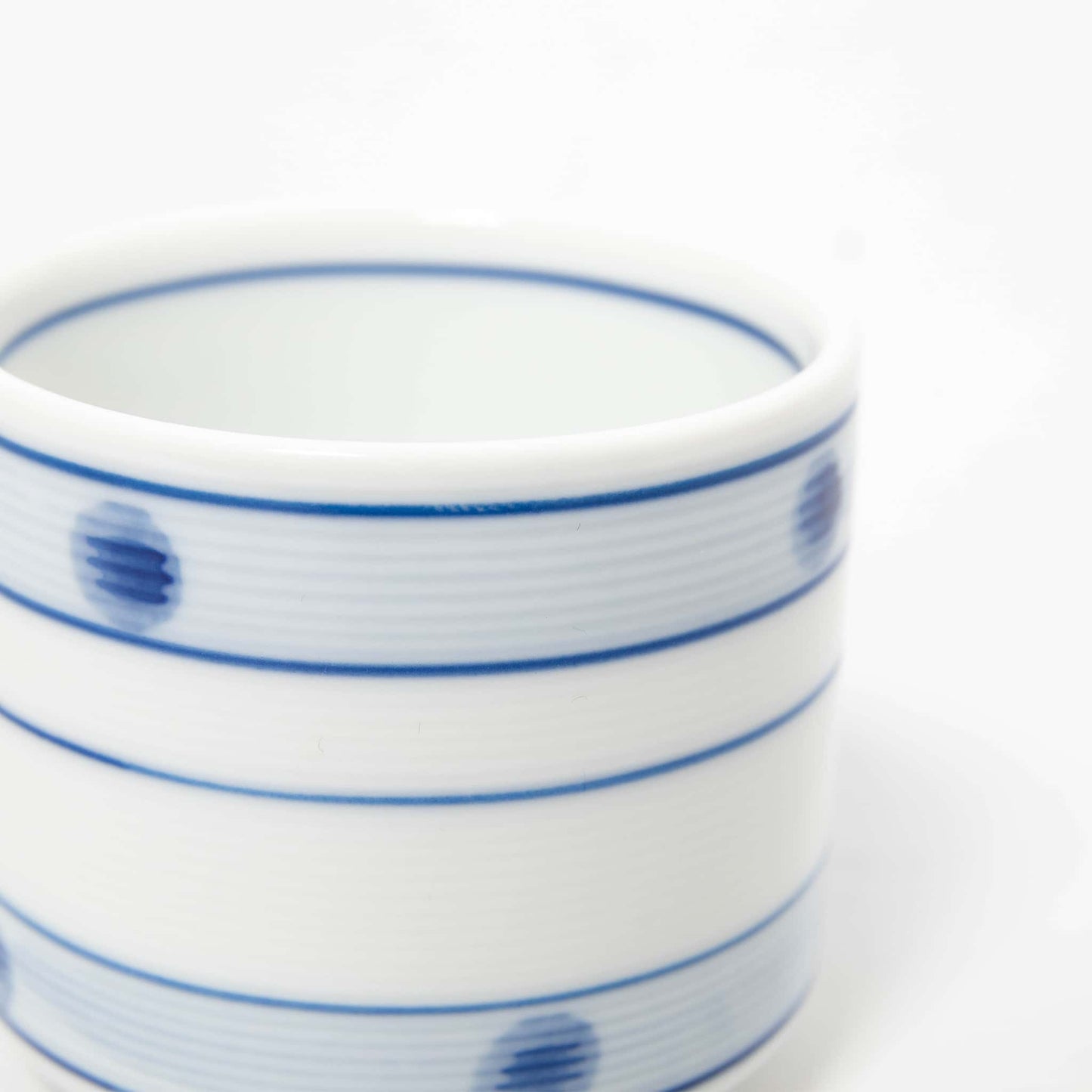 Cylinder Tea Cup - Blue Dots