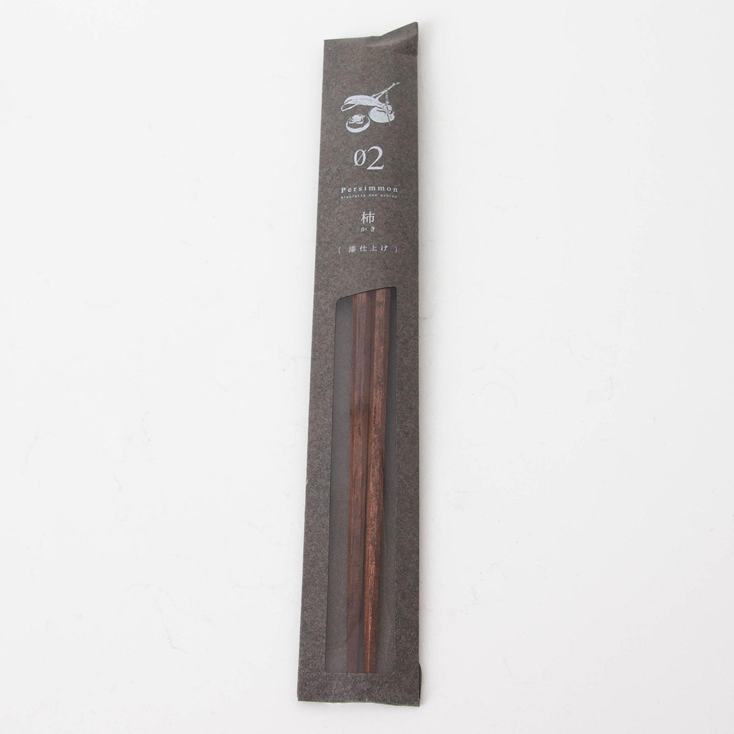 Natural Wood Chopsticks Tetoca Urushi Persimmon