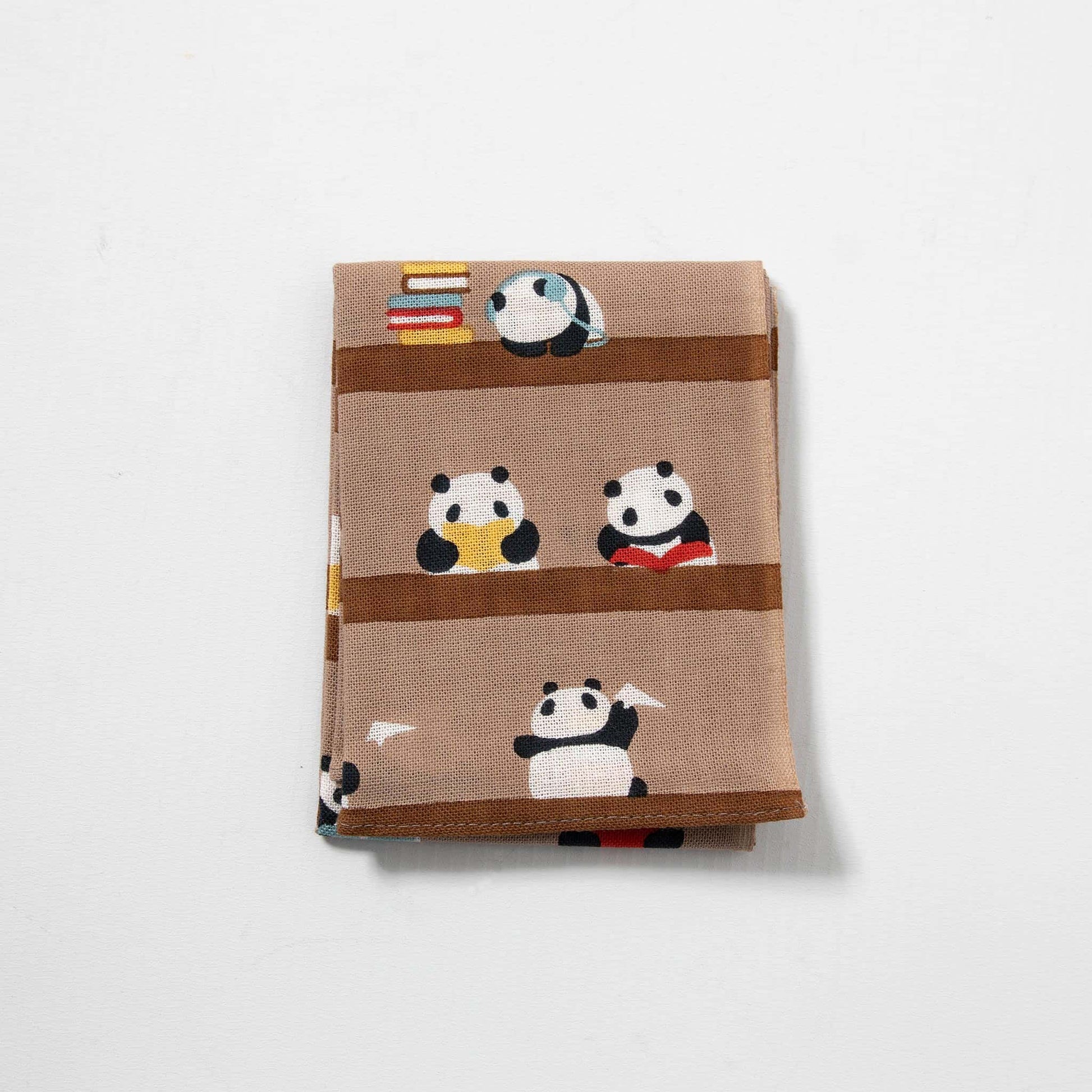 Tenugui Handkerchief - Panda in Library