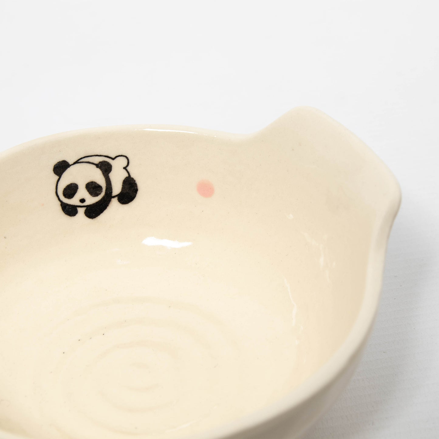 Tab Handle Shallow Bowl - Panda Pink