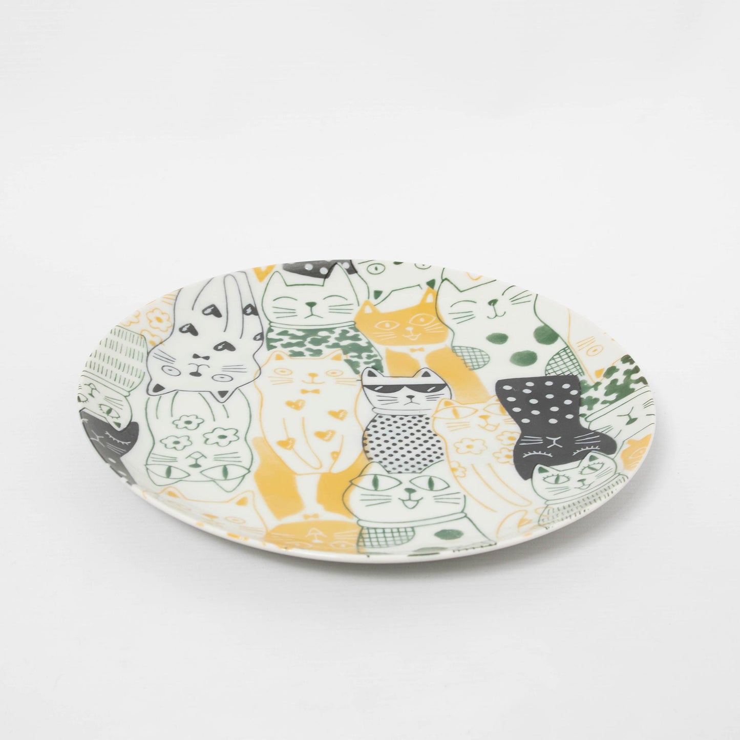 Dinner Plate Cat Yellow 23.5cm