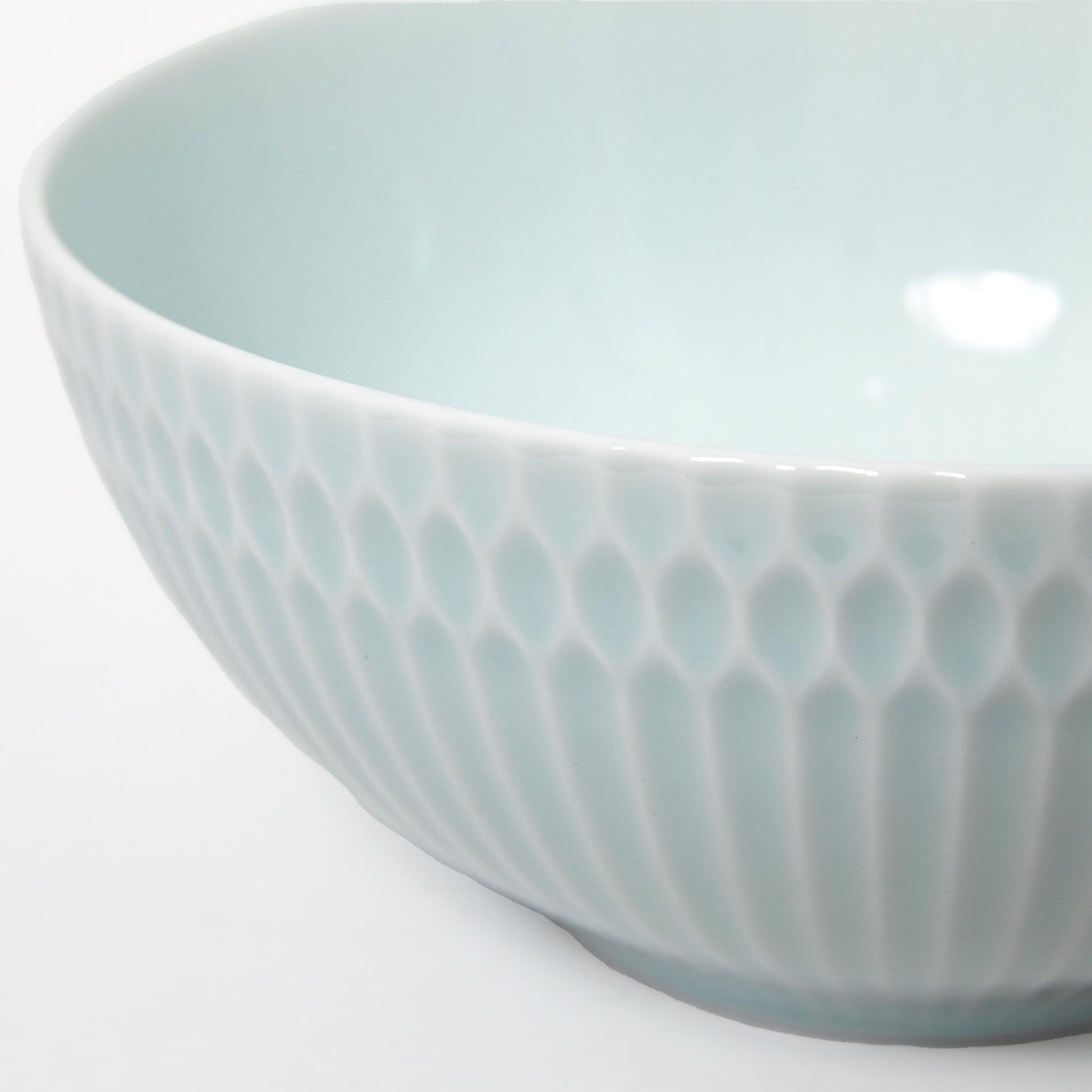 Ramen Bowl Sazanami Blue White 19.3cm