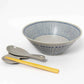 Nichinichi Set of Ramen Bowls with Noodle Spoon Blue