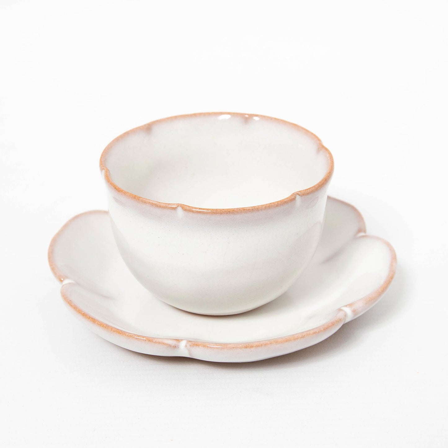 Flower Shaped Cup & Saucer (Set of Two)