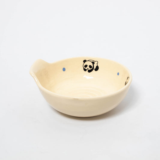 Tab Handle Shallow Bowl - Panda Blue