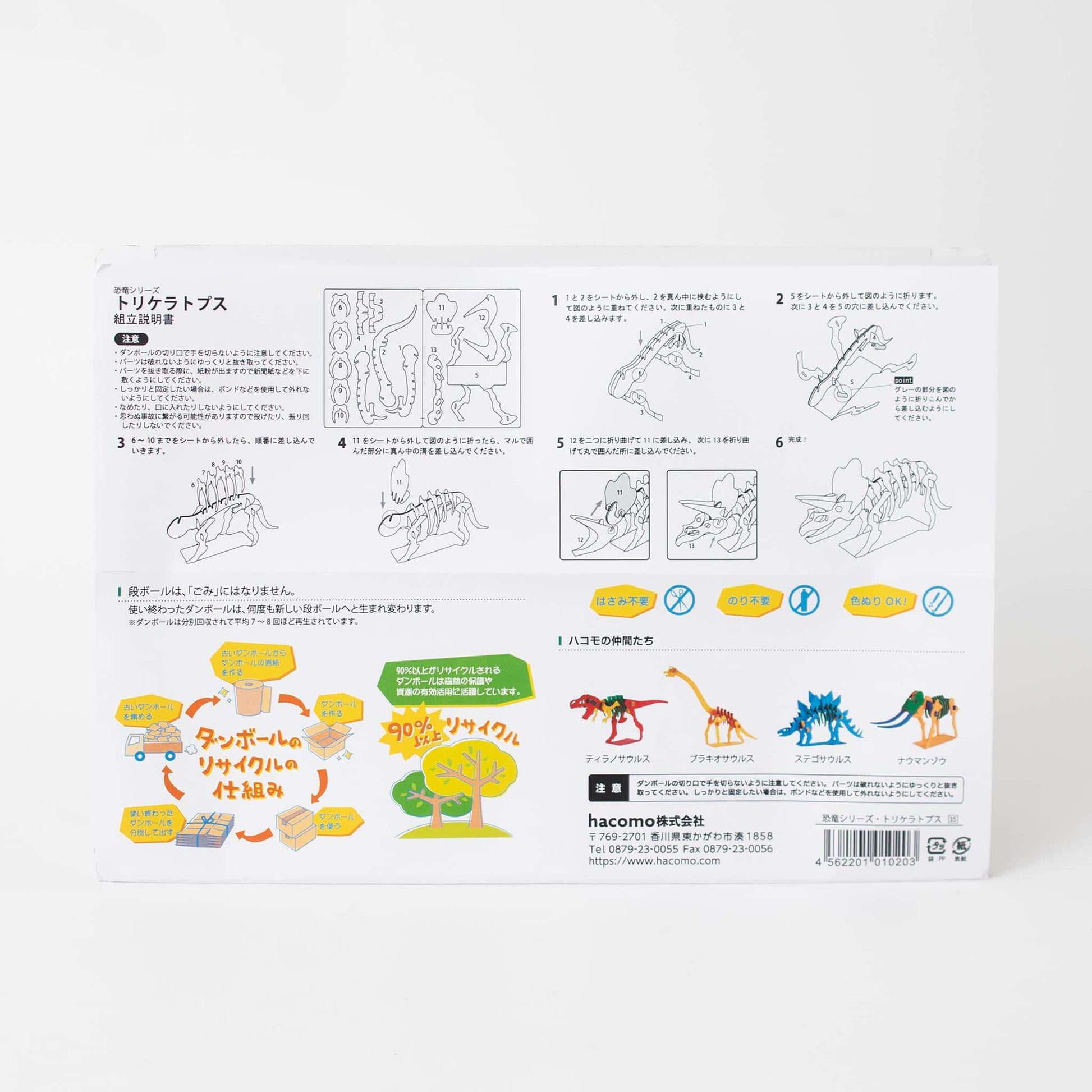 Cardboard Craft Kit - Triceratops