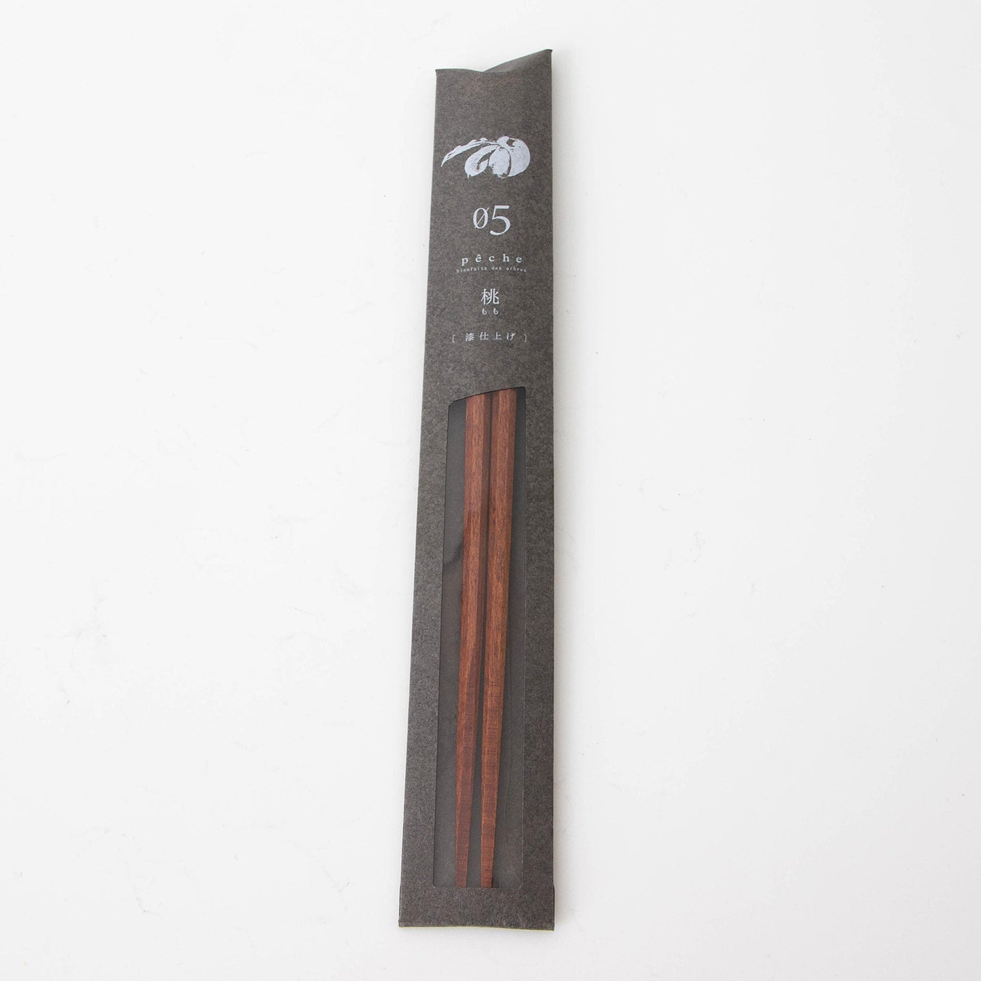 Natural Wood Chopsticks Tetoca Urushi Peach