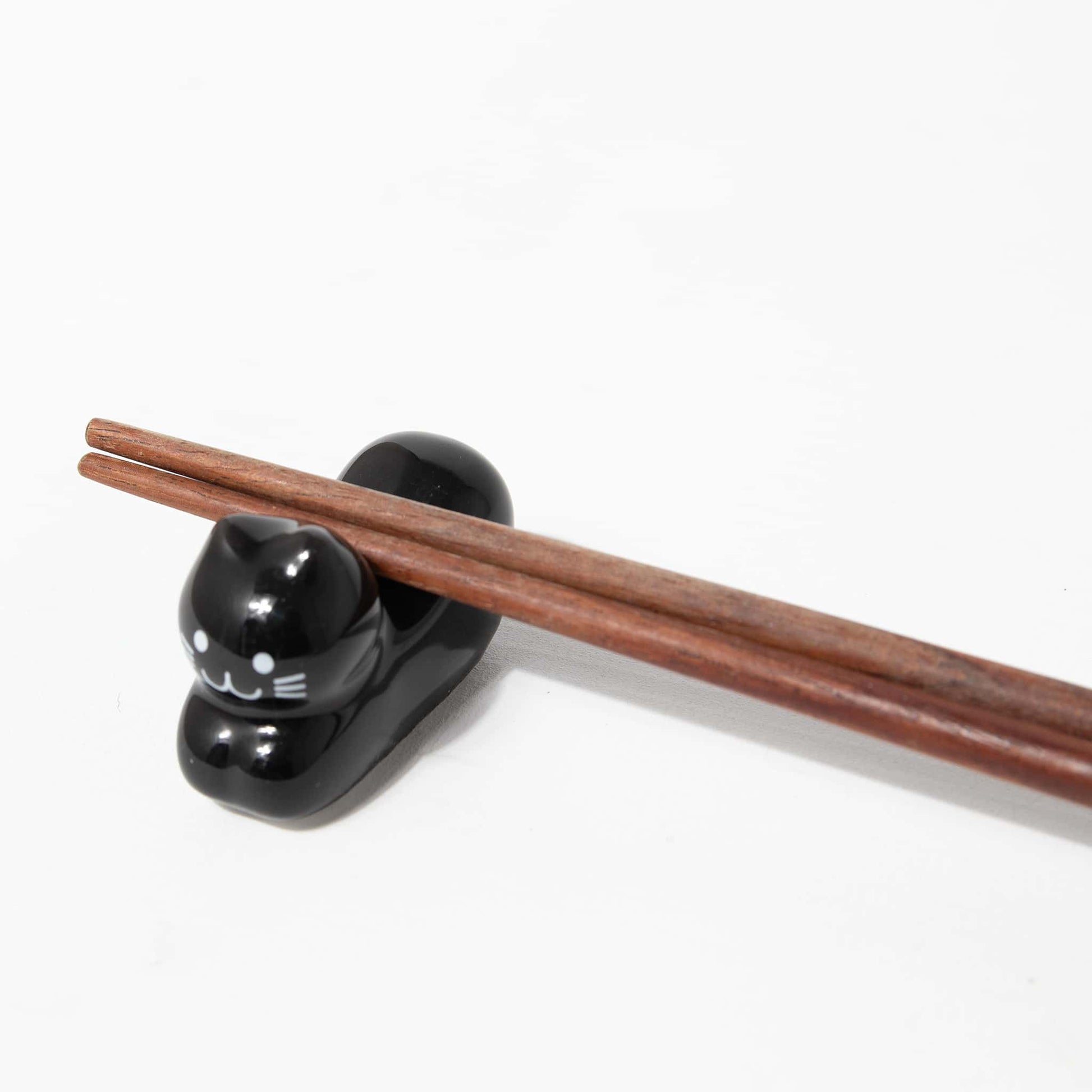 Chopstick Holder - Sleeping Black Cat