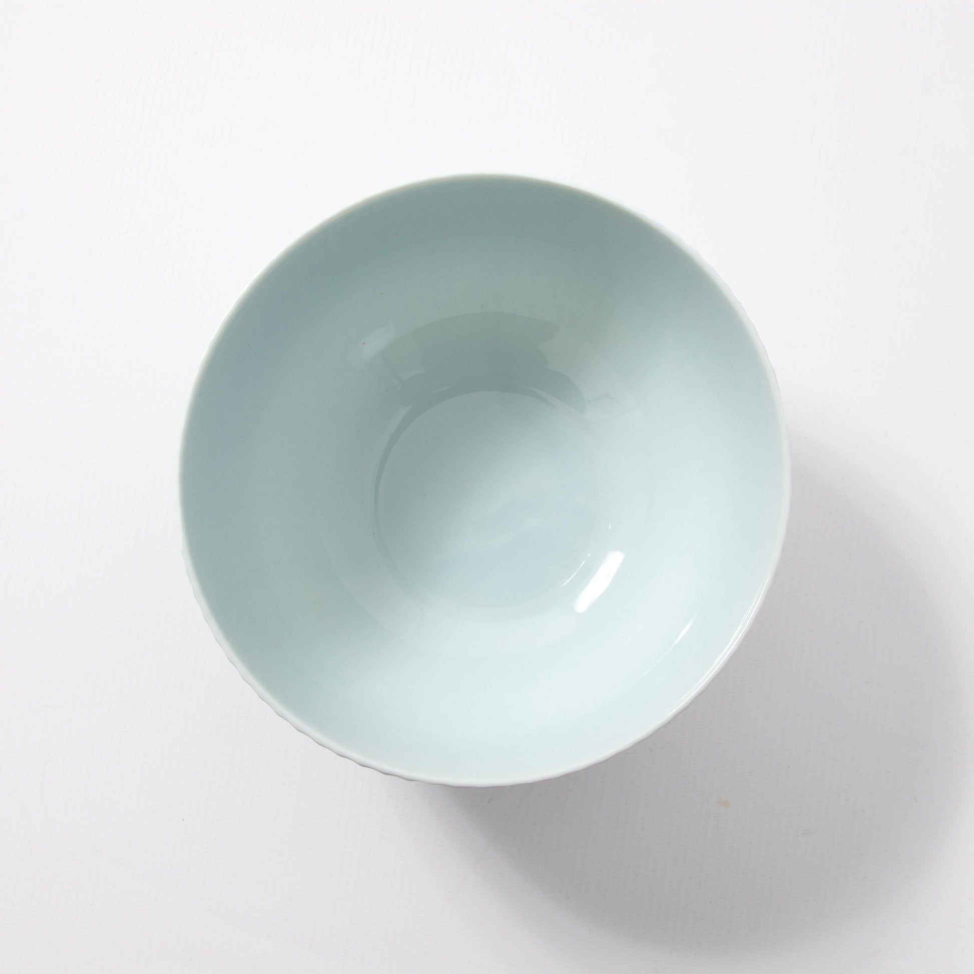 Ramen Bowl Sazanami Blue White 19.3cm