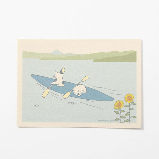 Seasonal Postcard Canoe by POTTERING CAT