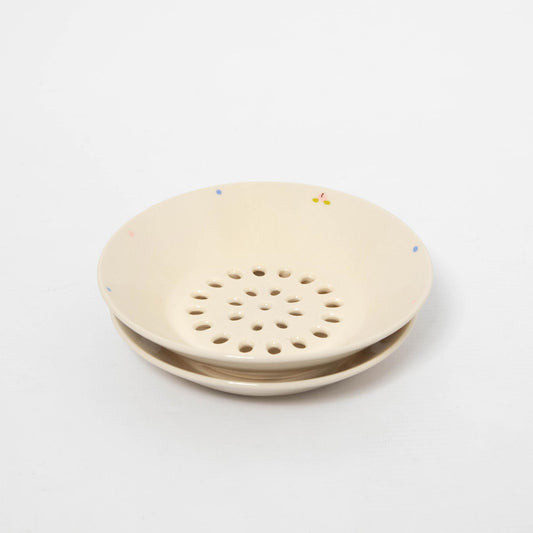 Mini Colander with Plate - Peach