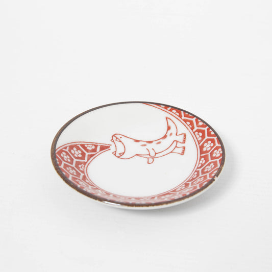 Small Plate Dinosaur Red 9cm