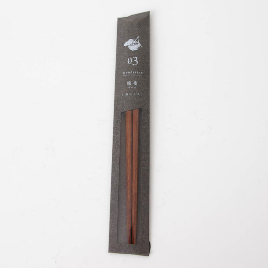 Natural Wood Chopsticks Tetoca Urushi Tangerine