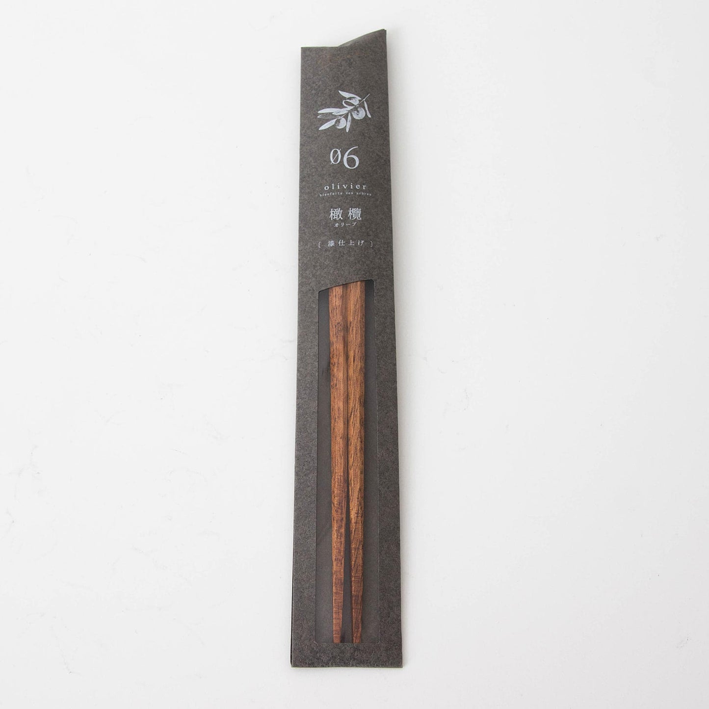 Natural Wood Chopsticks Tetoca Urushi Olive