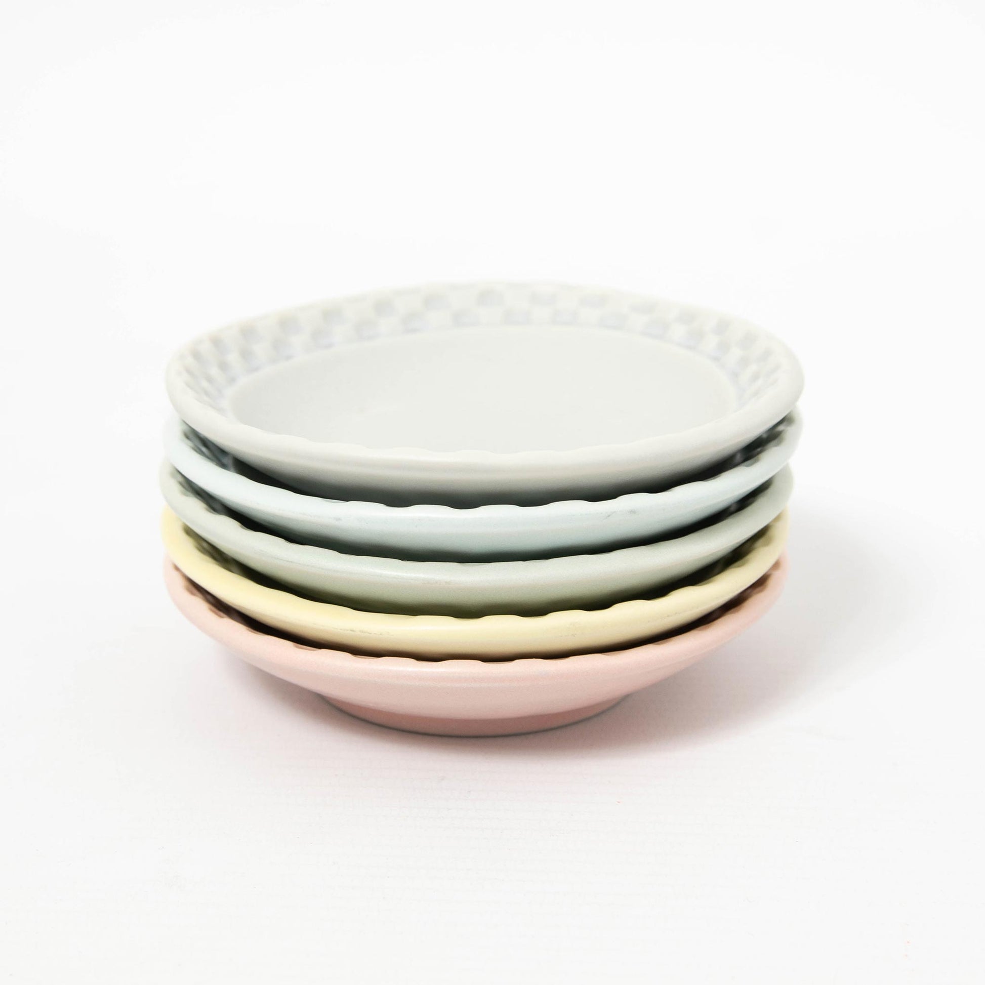 Milky Coloured Small Plates 9.9cm (Set of Five)