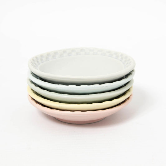 Milky Coloured Small Plates 9.9cm (Set of Five)