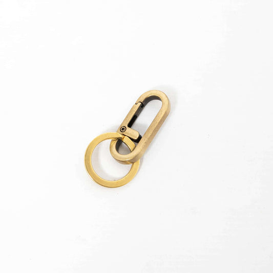 Carabiner Key Ring Flat Gold