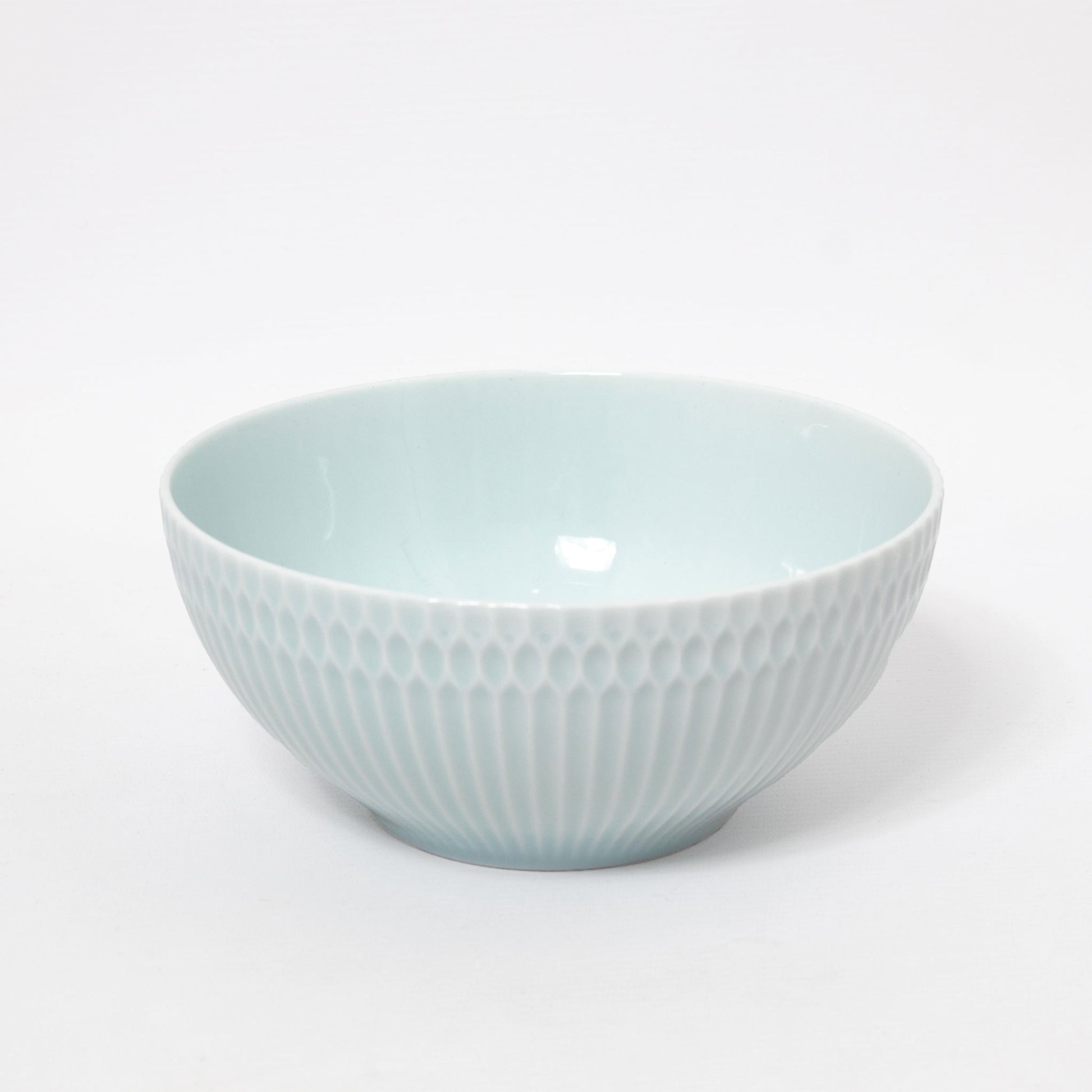 Ramen Bowl Sazanami Blue White 19.3cm