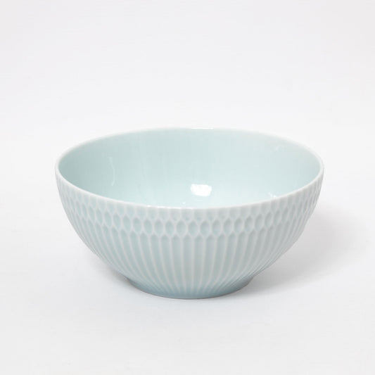 Ramen Bowl Sazanami Blue White 19.3cm