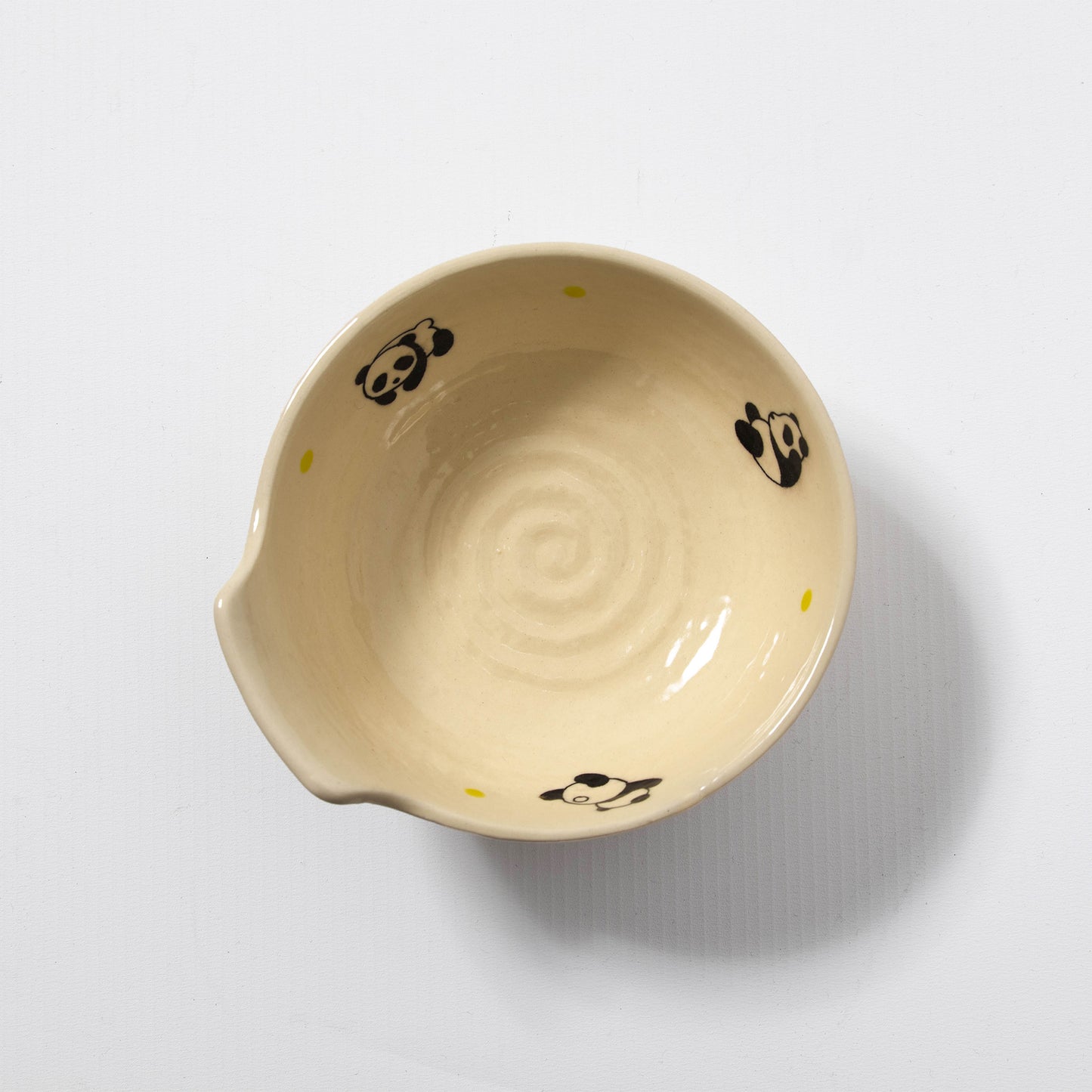 Tab Handle Shallow Bowl - Panda Yellow