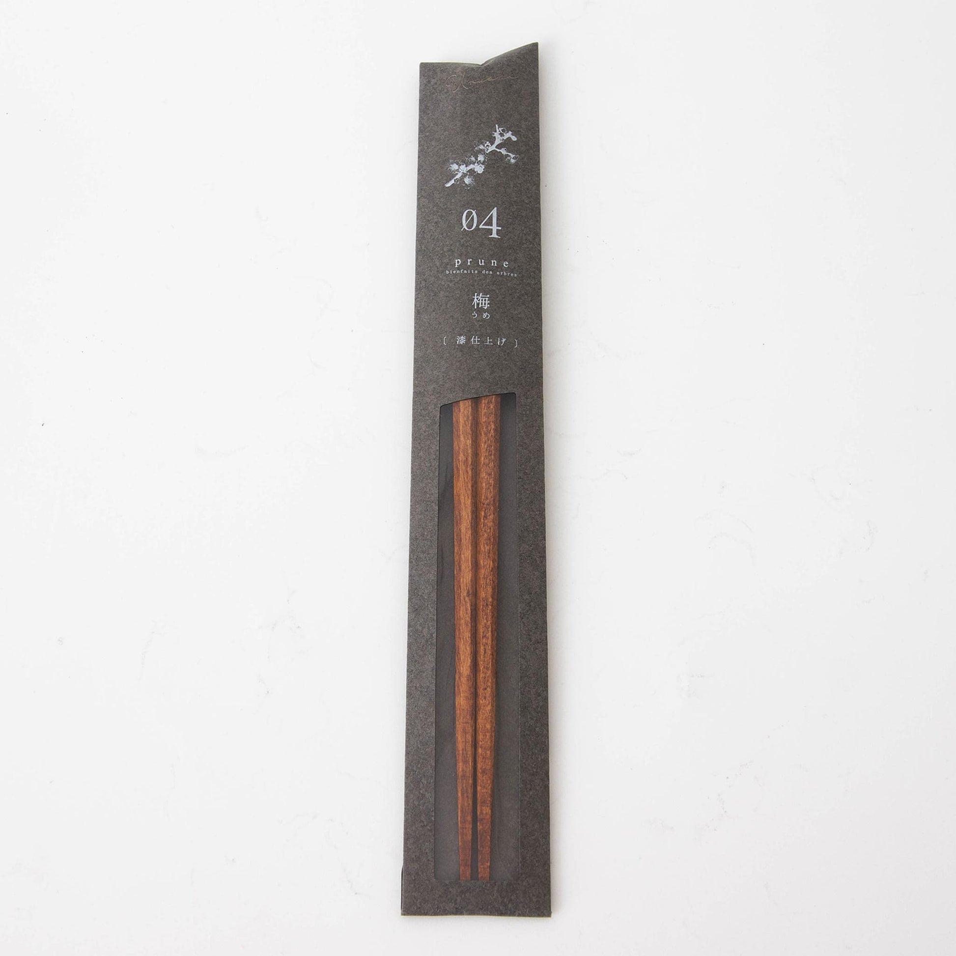 Natural Wood Chopsticks Tetoca Urushi Plum