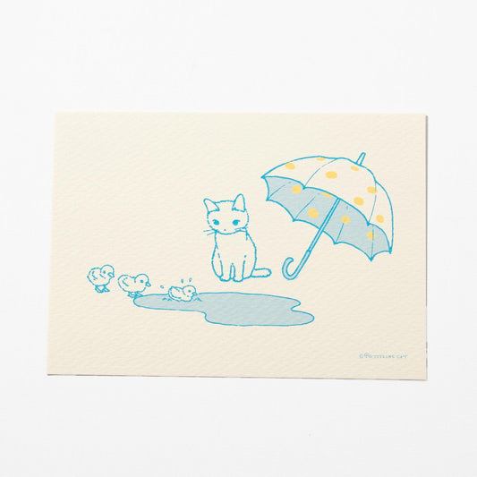 Seasonal Postcard Puddles by POTTERING CAT