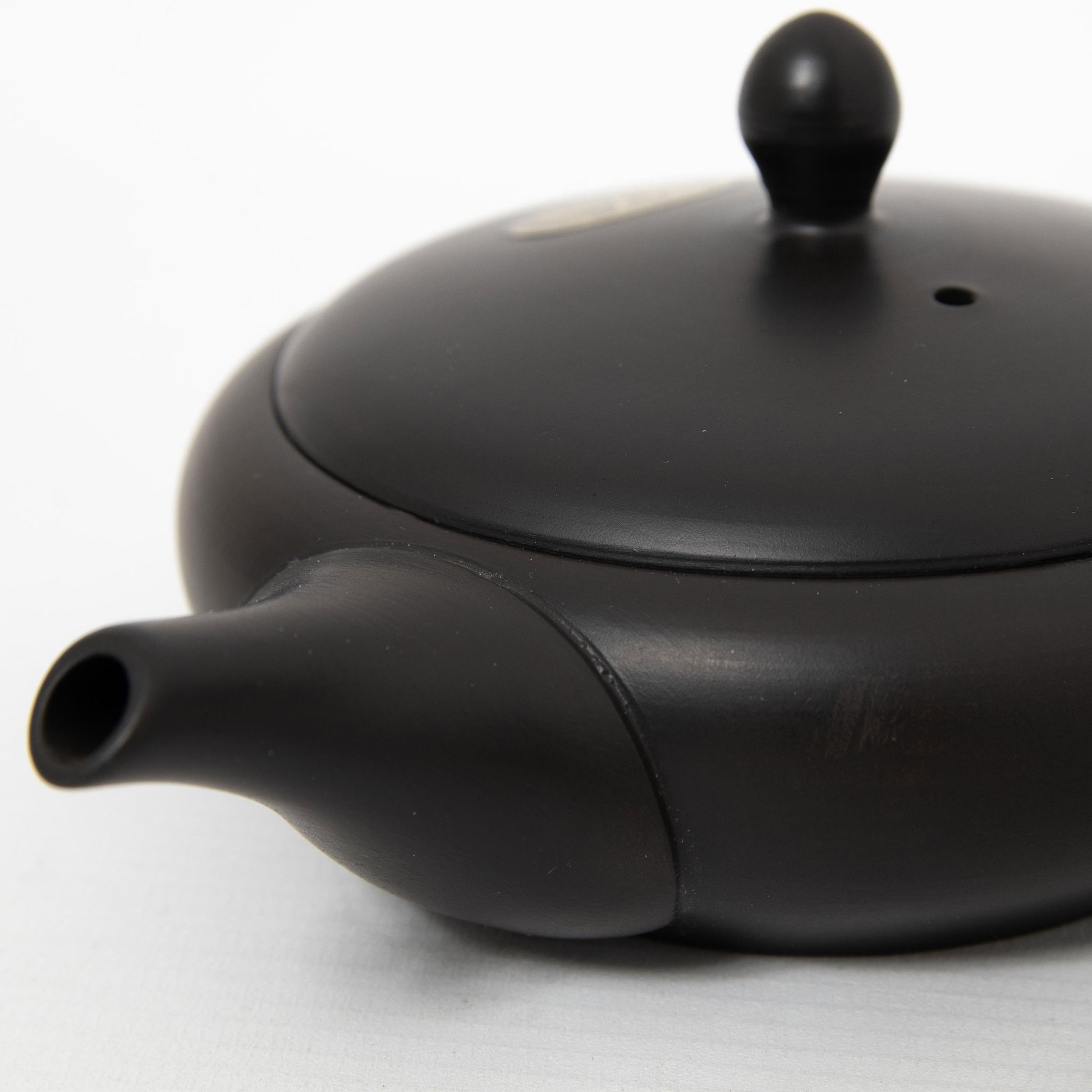 Kyusu-style Black Mud Oval Teapot