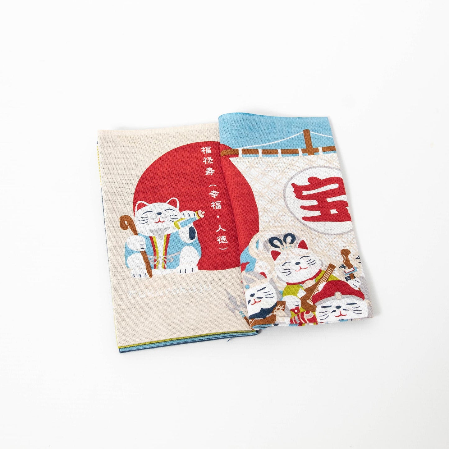 Tenugui Book - Seven Deities/Fortune Cats