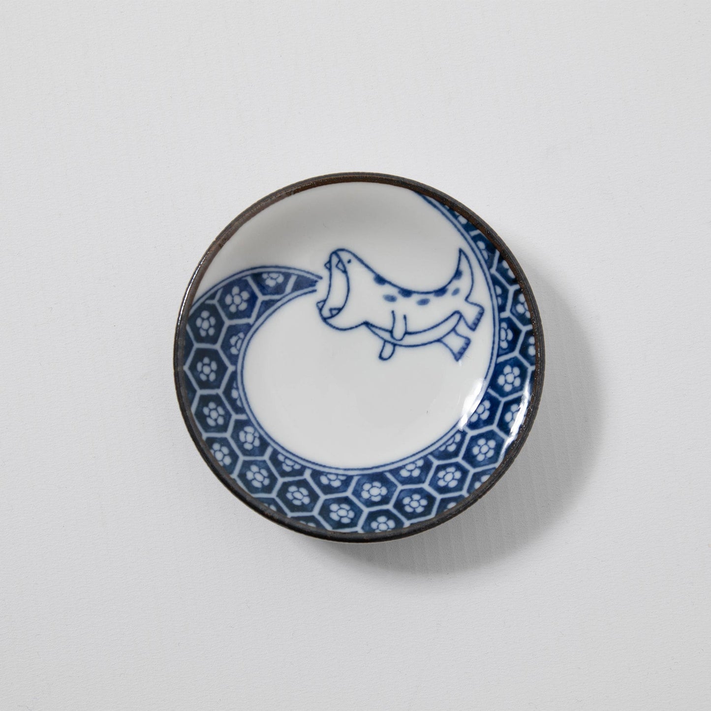 Small Plate Dinosaur Blue 9cm