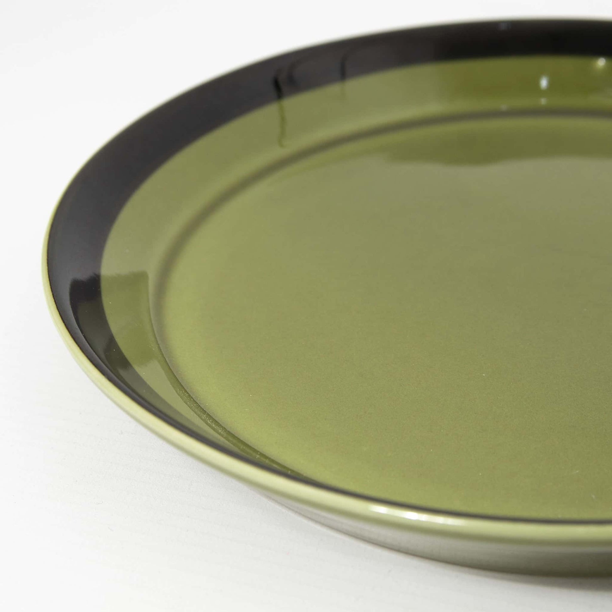 Side Plate Green/Brown 20.5cm