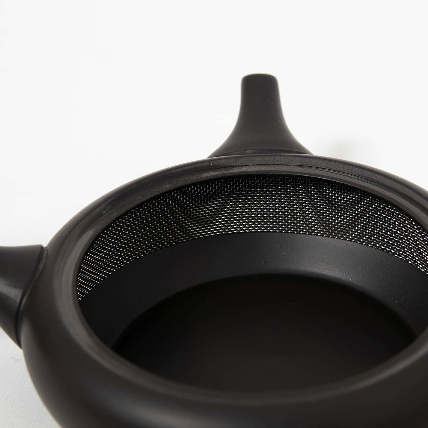 Kyusu-style Black Mud Oval Teapot