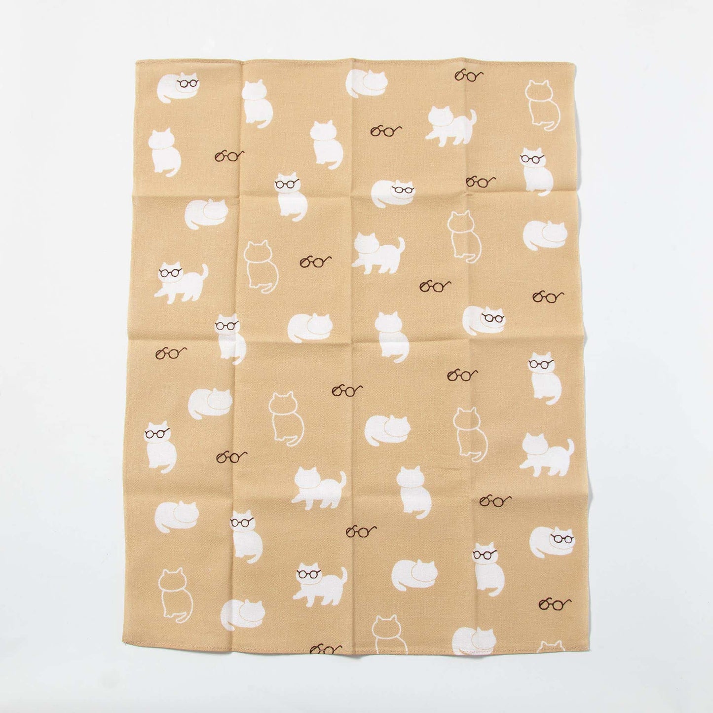 Tenugui Handkerchief - Cat and Glasses