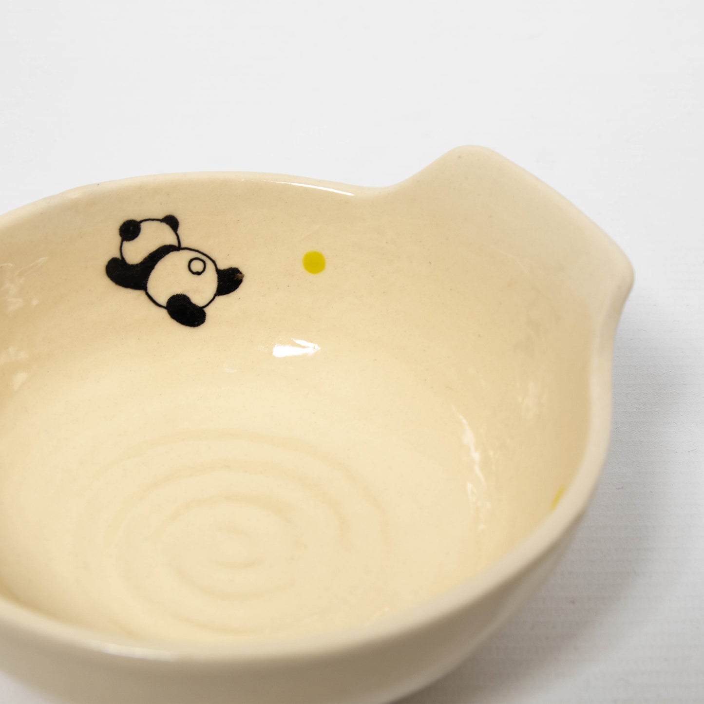 Tab Handle Shallow Bowl - Panda Yellow