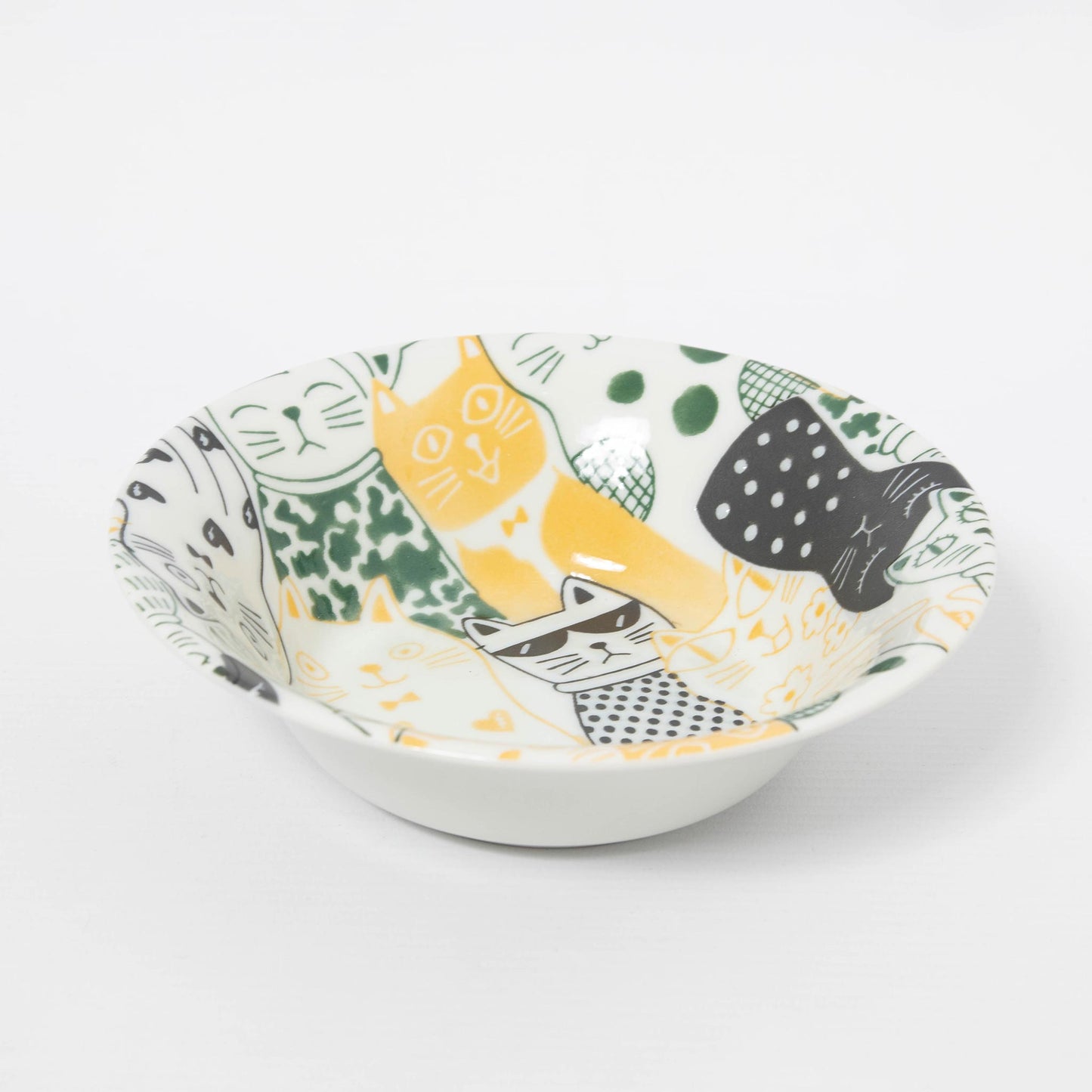 Cereal Bowl Cat Yellow 16.5cm