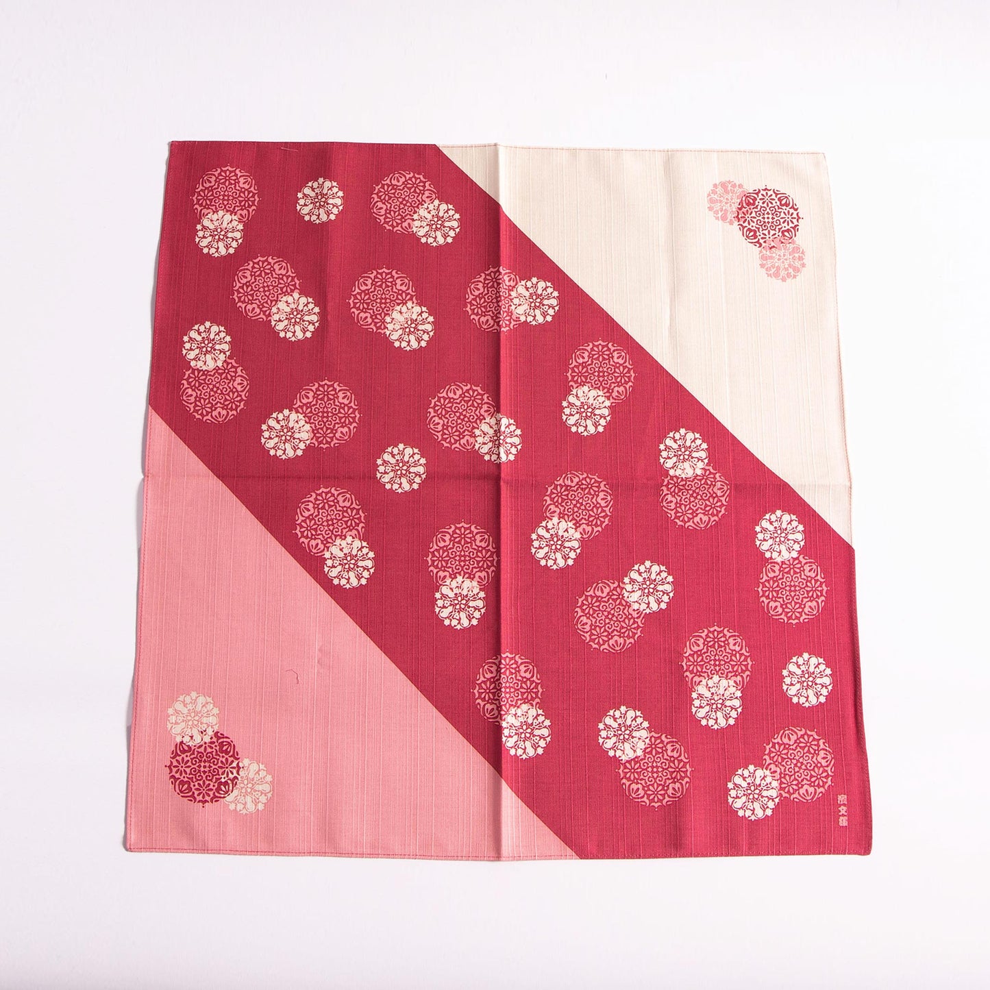 Small Furoshiki - Flower Emblems Pink