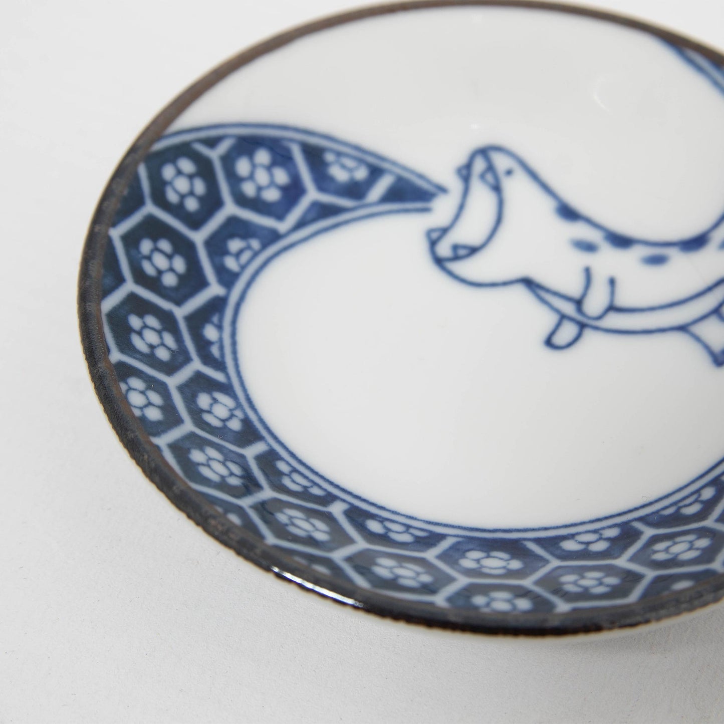 Small Plate Dinosaur Blue 9cm