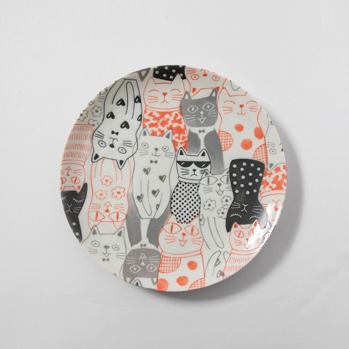 Dinner Plate Cat Red 23.5cm