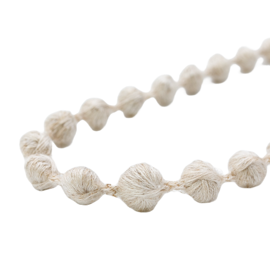 Necklace Sphere Plus 60 Silk/linen - Natural