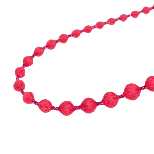 Necklace Sphere Plus 80 glitter - Ruby Red
